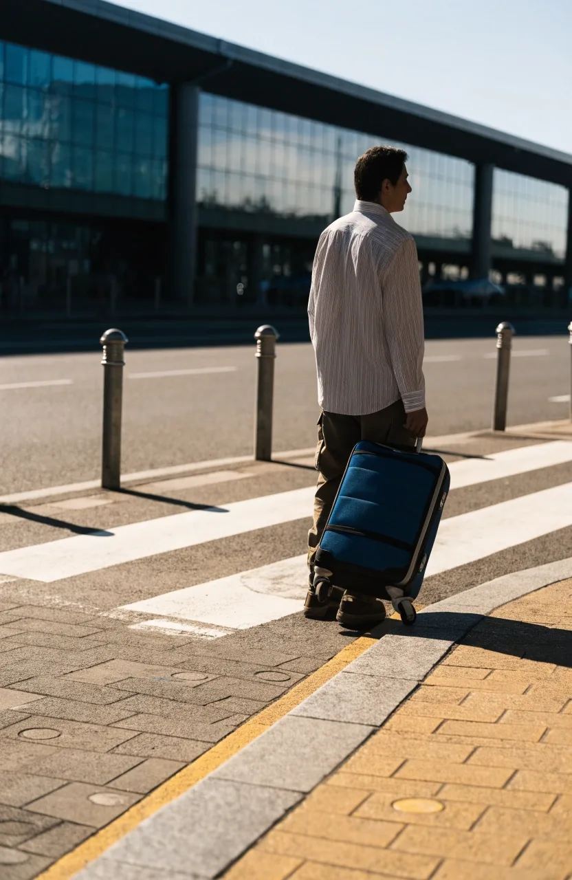Terminal forecourt kerb with dropoff bays