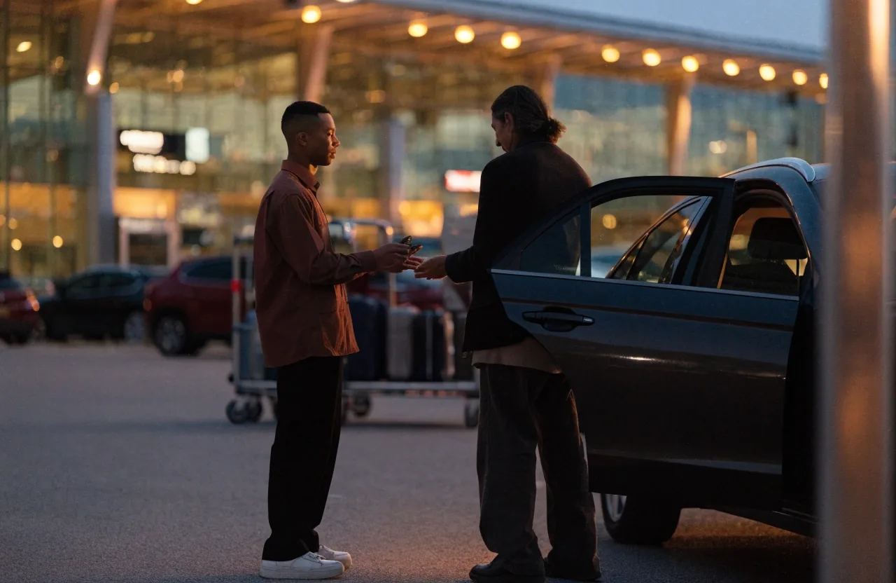 Valet drop-off lane at T1 international terminal